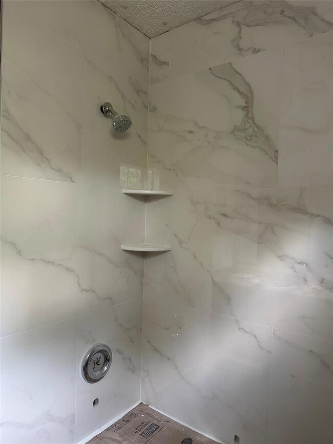 Bathroom view of a shower