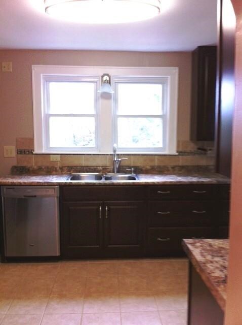 Beautifully updated kitchen with lots of natural l