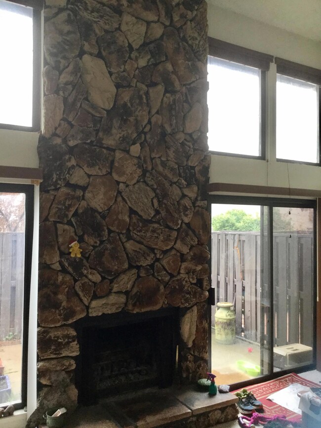 Centerpiece Fireplace in living room