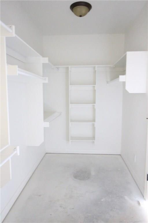 Spacious master walk-in closet!
