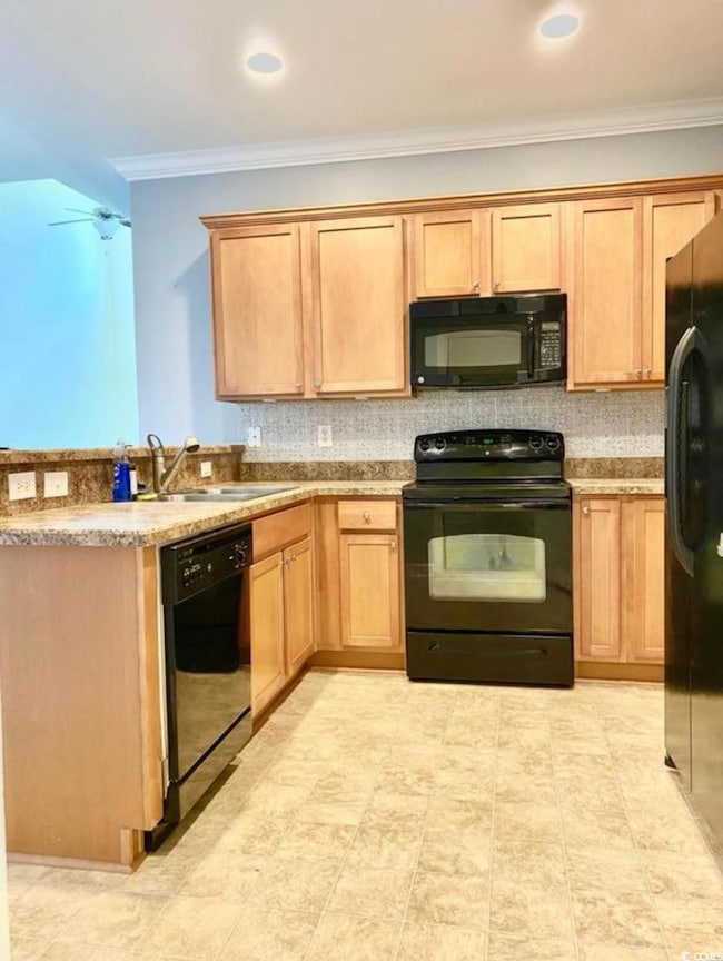 Kitchen featuring tasteful backsplash, ornamental 