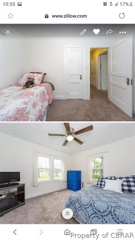 1st floor bedroom top and master bedroom bottom