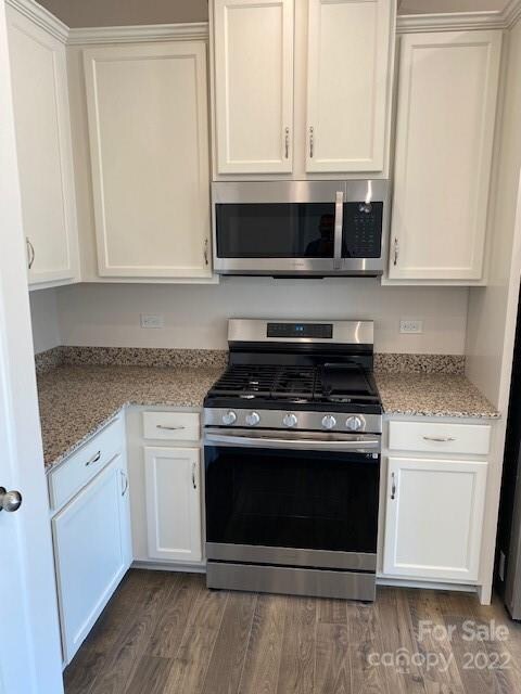 gas range, convection oven and microwave