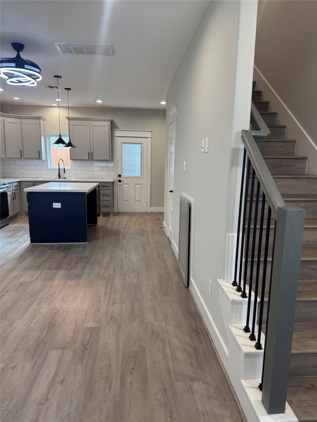 family room and kitchen connect