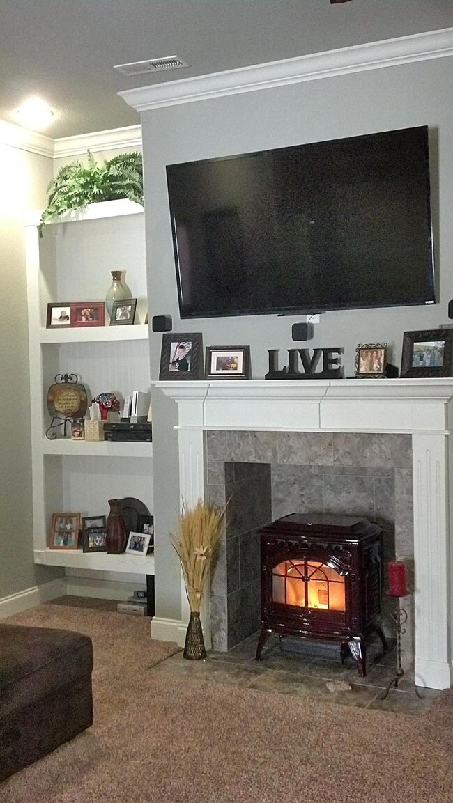 Living room fireplace
