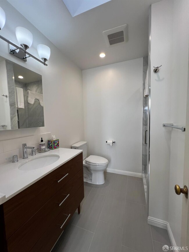 Newly renovated full bathroom on main level - gues