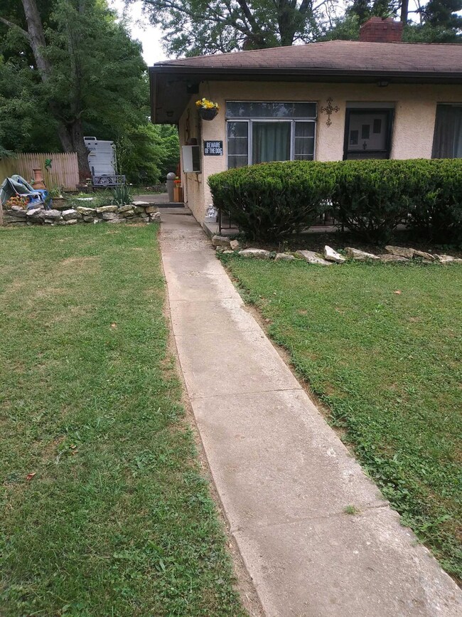 Front walk to patio and porch