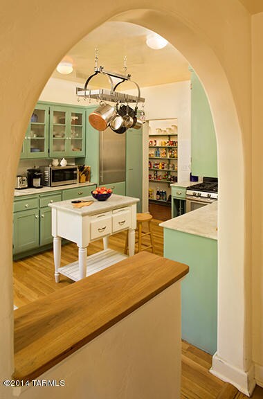 Kitchen through Arch Entry