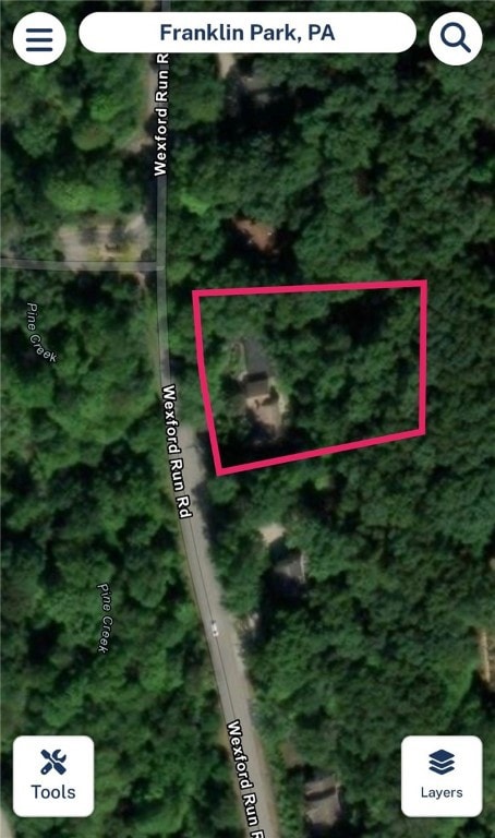 Property Lines. Levels out up behind house
