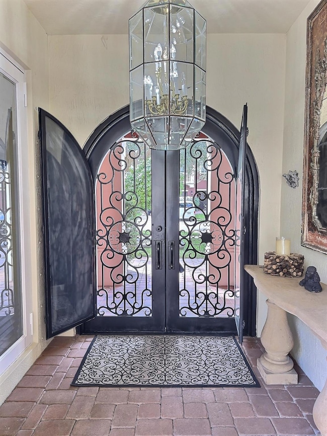 Front entry of private courtyard