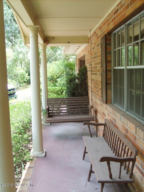 Relax on the front porch swing