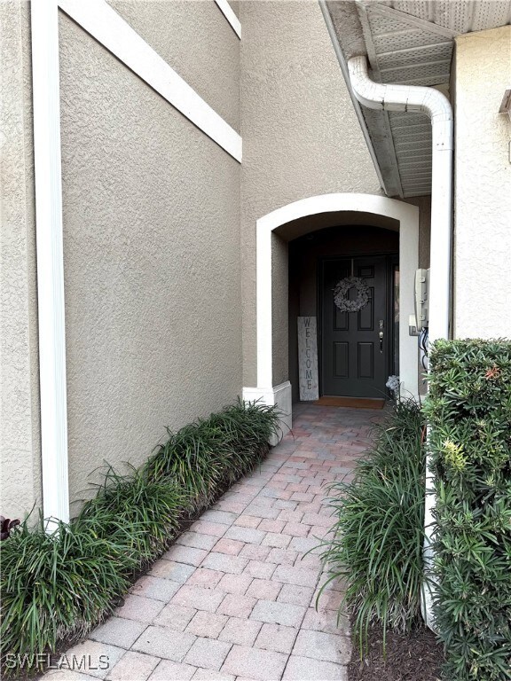View of your private entrance with touch button pr