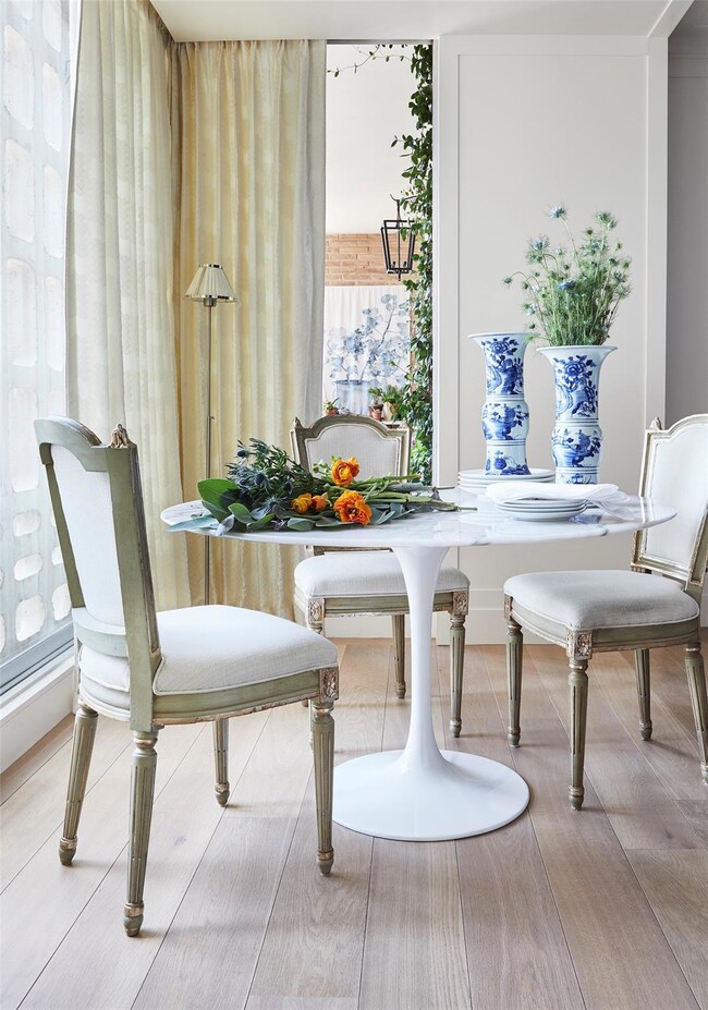Dining room opens to terrace