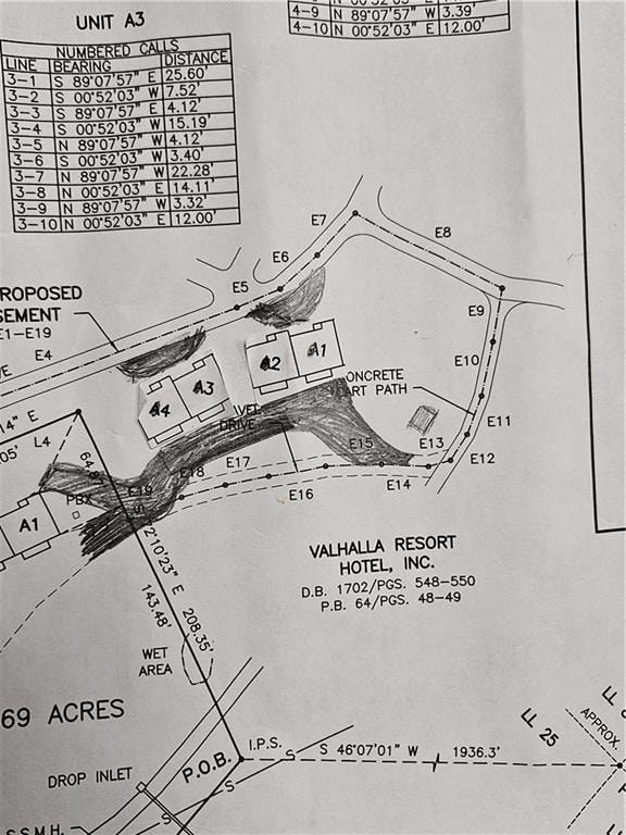 Site plan for townhomes