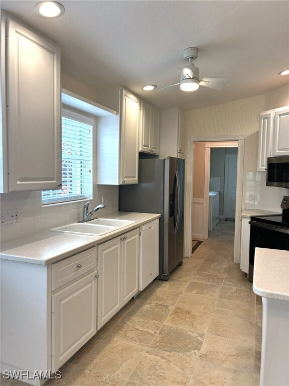 Kitchen with brand new stainless steel appliances
