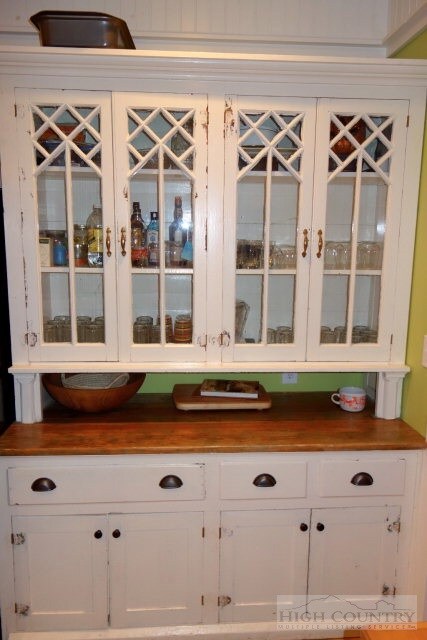Kitchen: Antique cupboard adds to character of thi