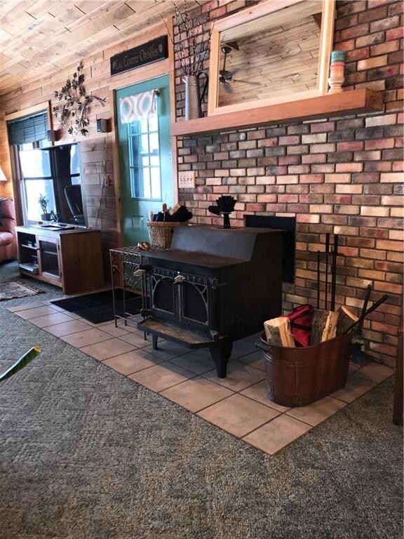 Roaring fires keep the cabin cozy all winter and on those rainy summer evenings.