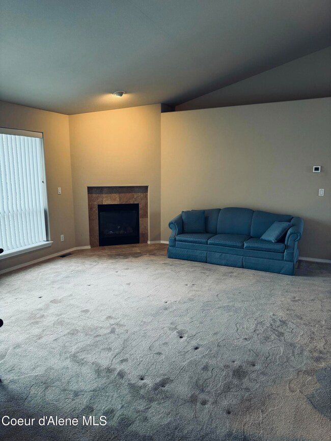 Looking at the fireplace