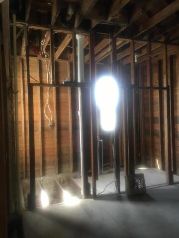Main level bath and utility area