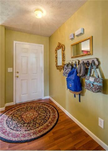 Your entrance foyer to meet your friends and family. Notice the wood laminte floors under feet.
