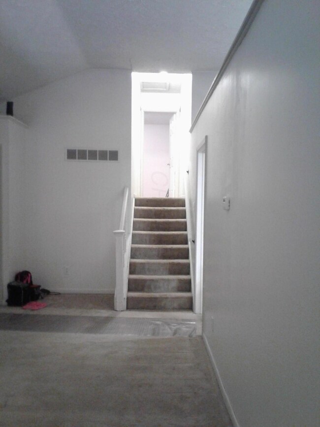 living room and stairway