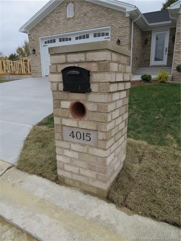 VIEW OF CUSTOM BRICK MAILBOX...