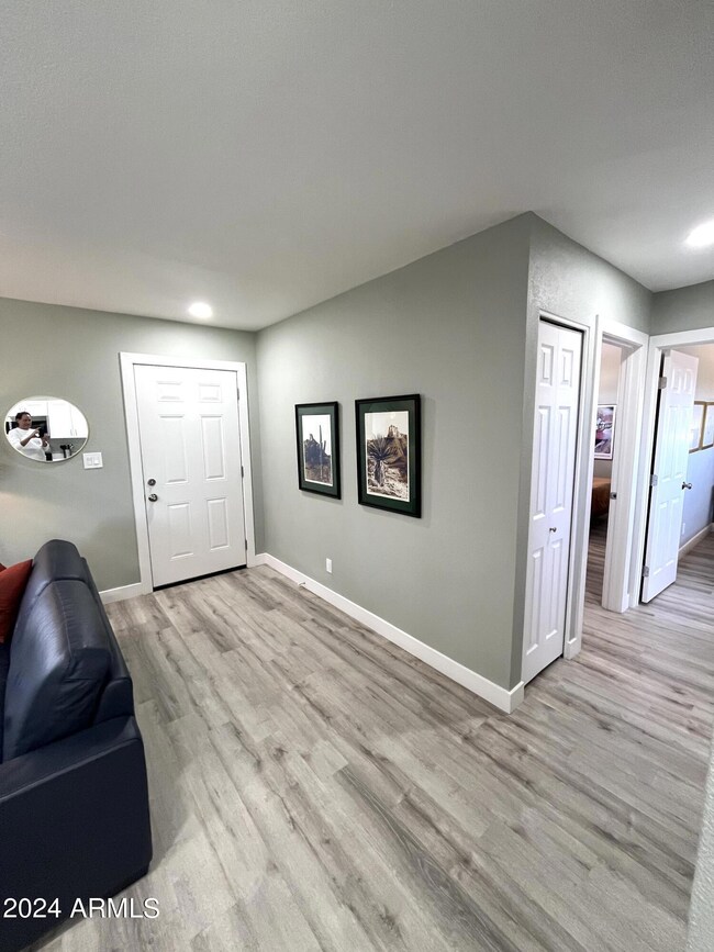 from Island toward door