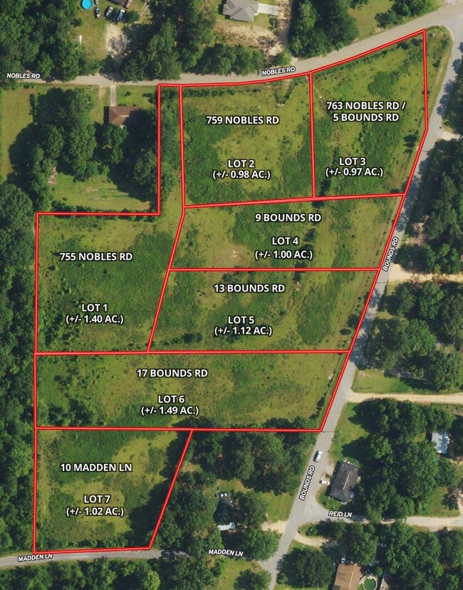 Nobles Boundary aerial plat