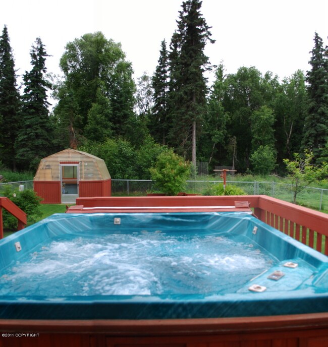 Sit in hot tub&solve the worlds problems
