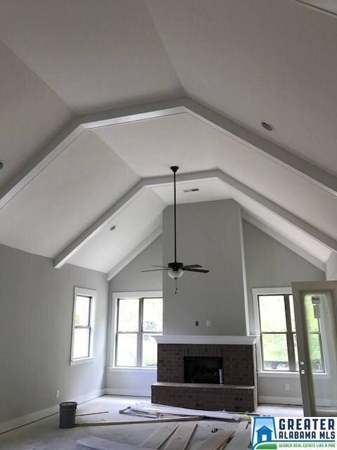 beautiful beams added to vaulted ceiling