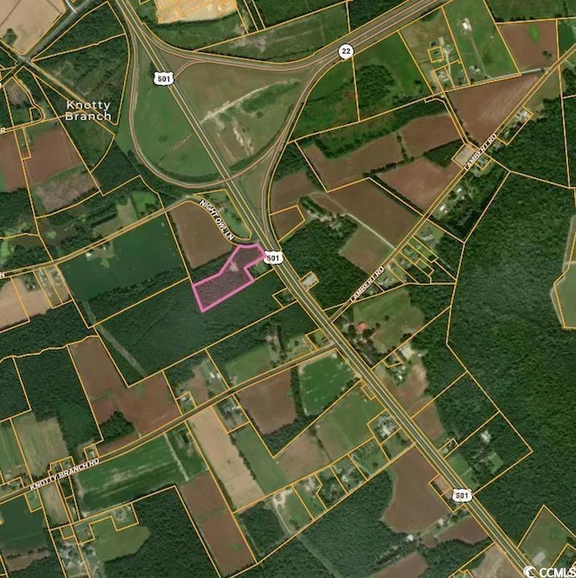 Aerial overview of property's location