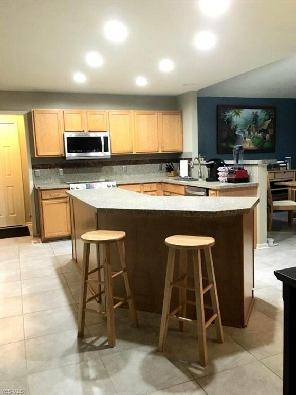 Kitchen with granite countertops