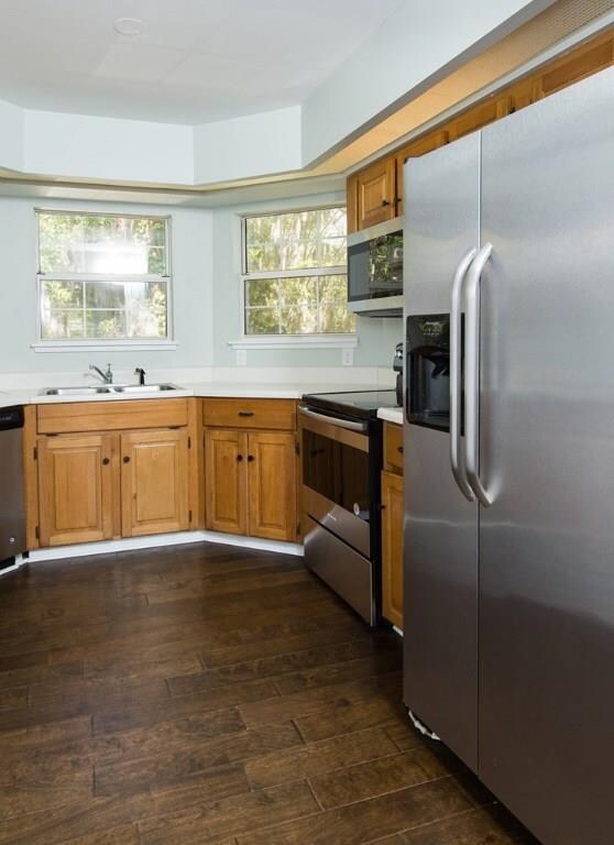 Updated kitchen with new stainless appliances