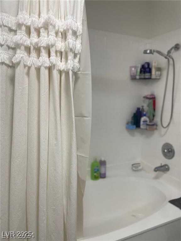 Full bath with shower / bath combo with shower cur
