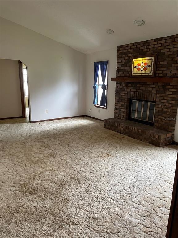 living room and doorway to master