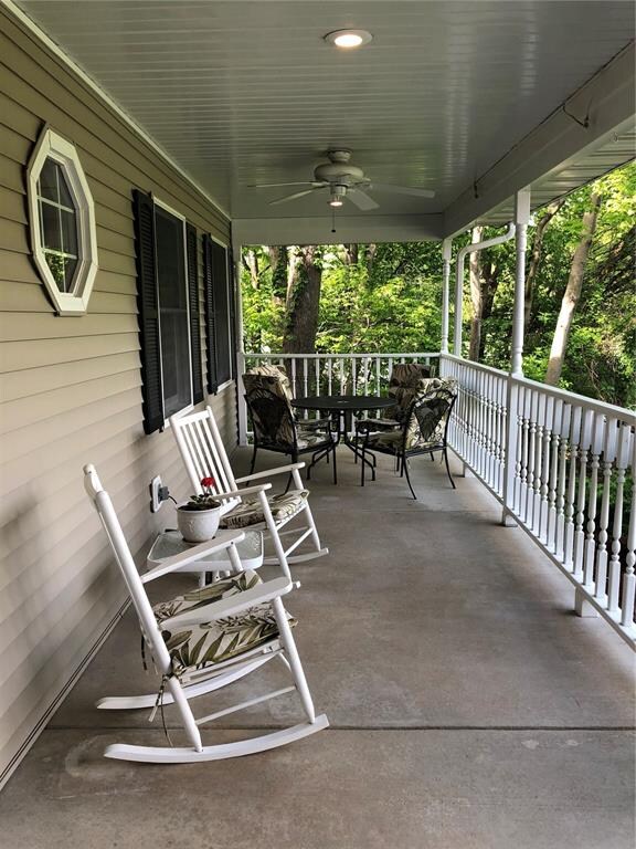 Relax on the traditional front porch