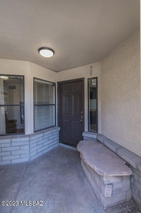 Front Door with Bench