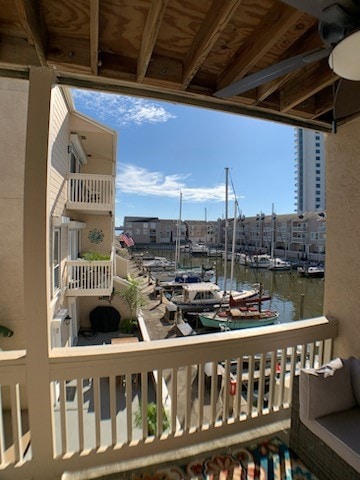 Marina view from the balcony.  Boat Slip that come