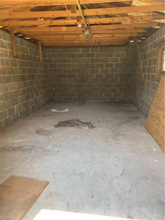 Inside storage building