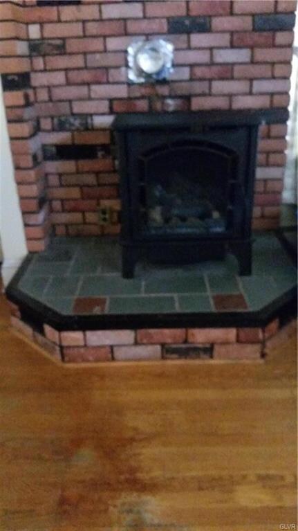 Gas stove in living room