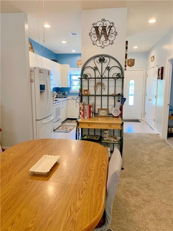 Open dining room