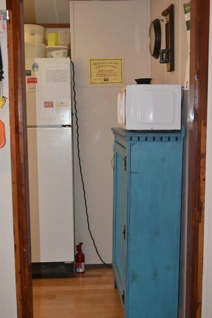 view from laundry to kitchen