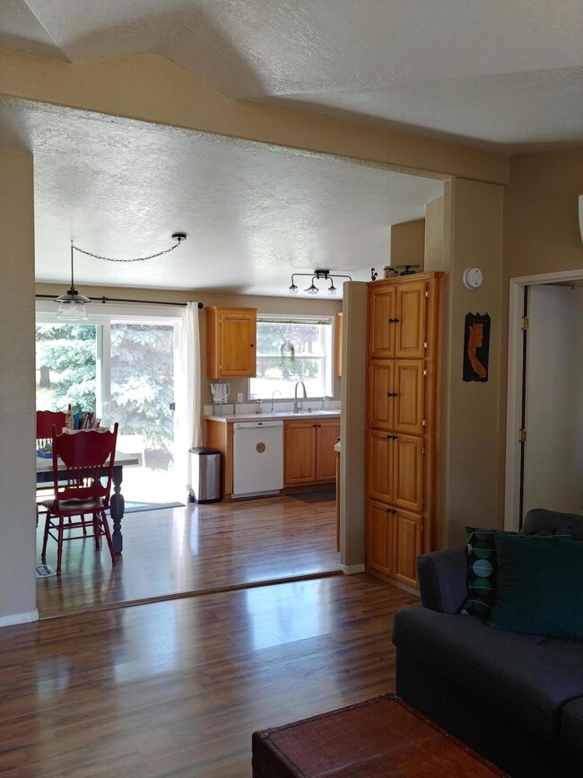 View of kit./dining from LR