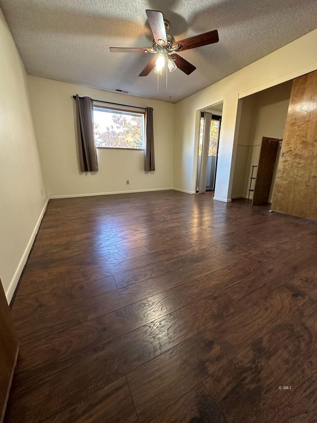 Primary bedroom from door way
