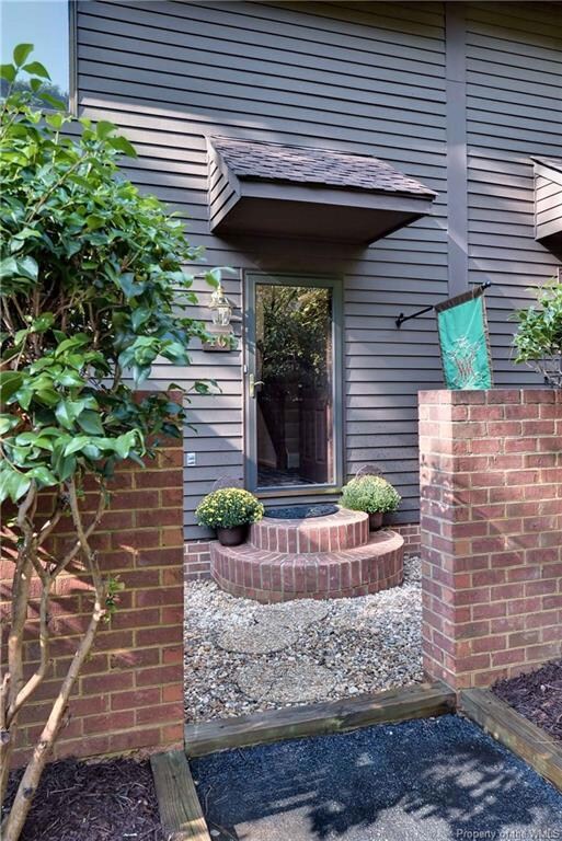 Front door.  Private entrance with outdoor sitting