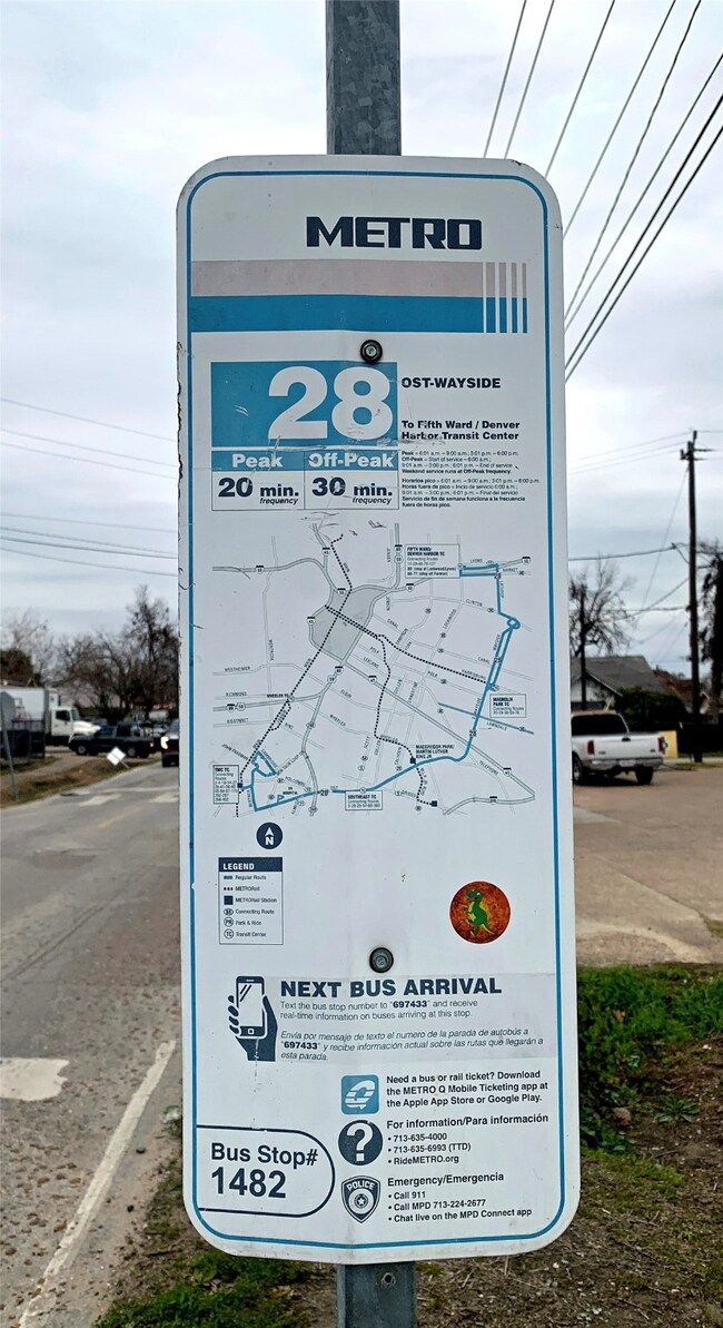 Map of Houston buses.