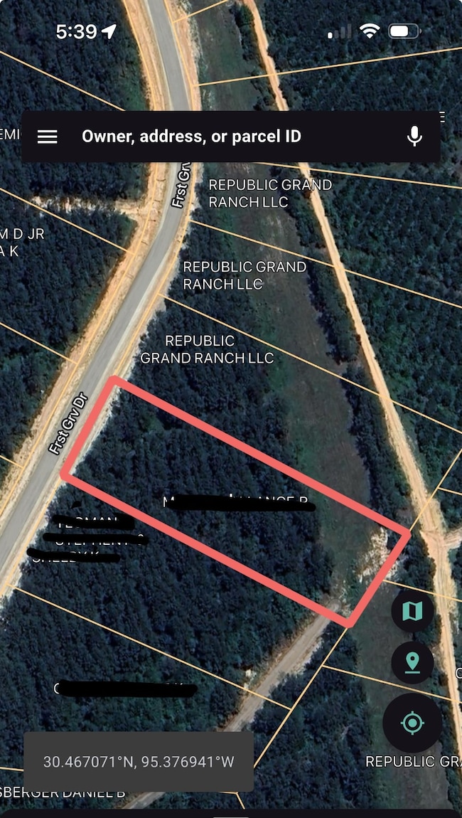 15422 Forest Grove Dr. great photo to orient the property with the road and the back portion with the pipeline easement.