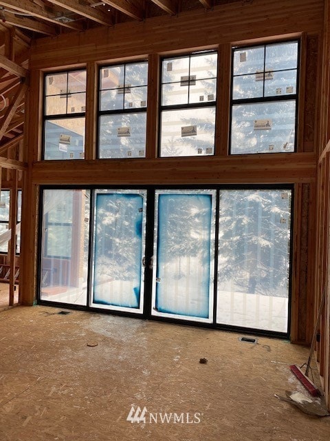A bank of windows out to your elevated deck...take the views in!