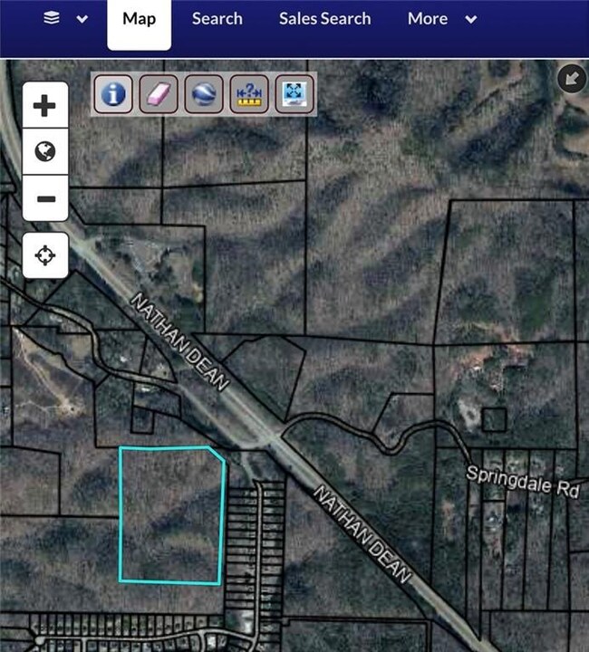 Aerial view of property's location