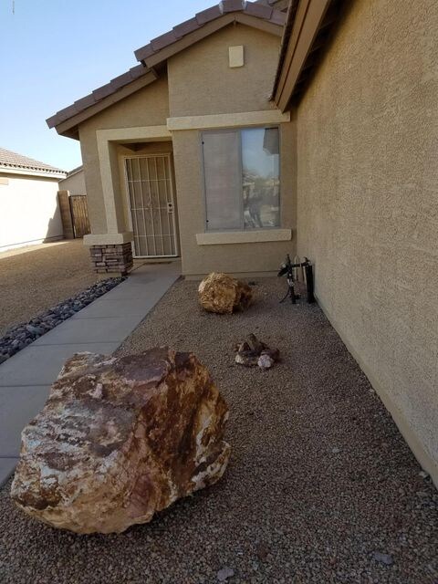front view to door
